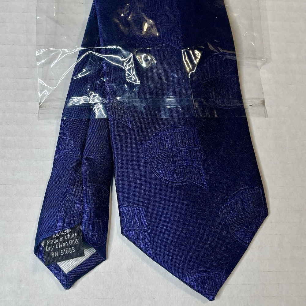 Haggar National Basketball Hall of Fame Tie Classic 100% Silk HOF Logo 3.5" Wide